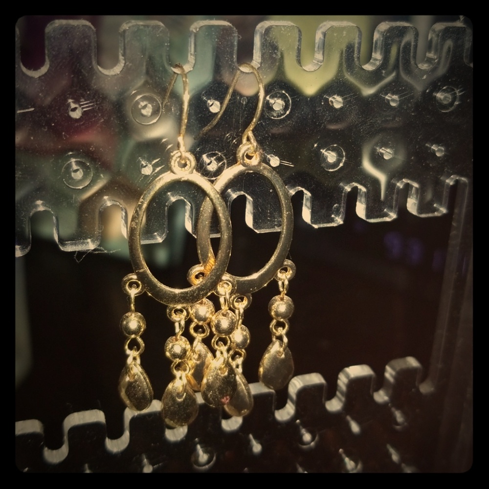 Cute gold earrings
